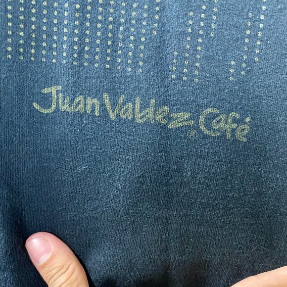 Juan Valdez S Black Sweatshirt Long Sleeve Coffee Columbia Juan and Horse in Dot - Picture 3 of 6